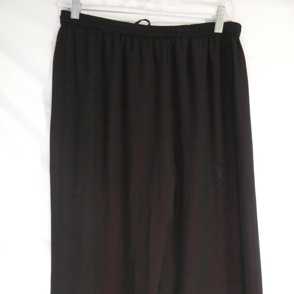 Black Textured Sheer Pants | xxxl | Stretchy Waistband | Drawstring | Lined - Picture 13 of 16